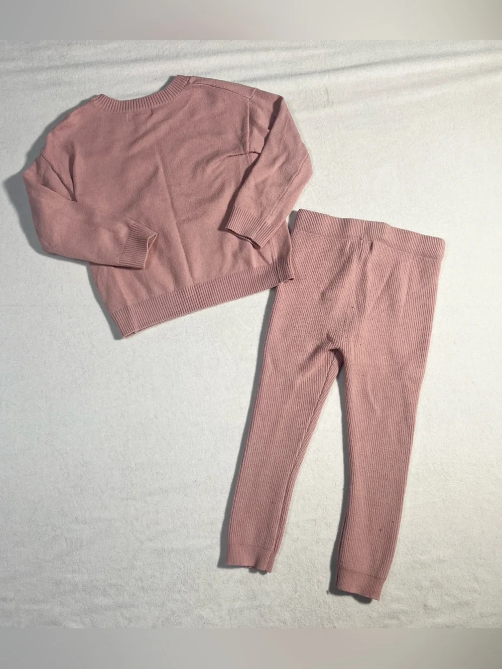 Cat & Jack Toddler Girl Knit Sweater & Ribbed Leggings Set Pink 2T